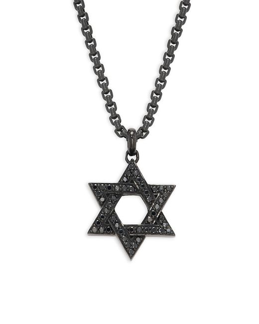Saks Fifth Avenue Rhodium-Plated Sterling Silver Spinel Star of David Necklace