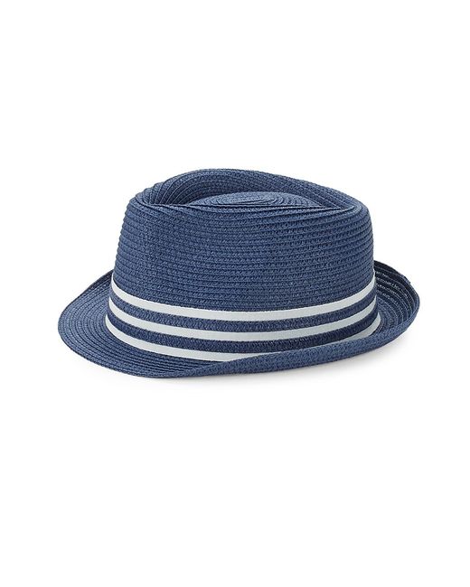 Saks Fifth Avenue Striped Patterned Fedora Hat