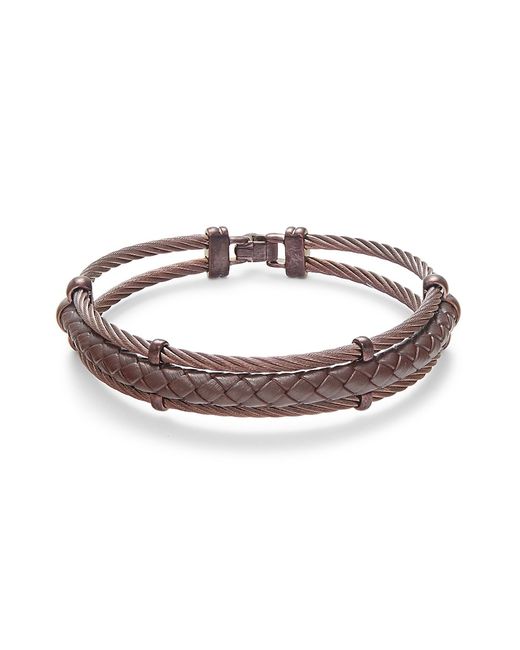 Alor Stainless Steel Leather Bracelet