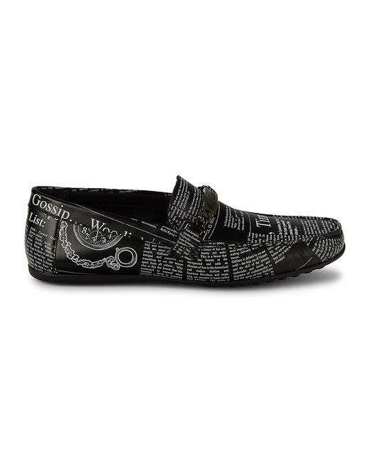 John Galliano Leather Gazette Loafers