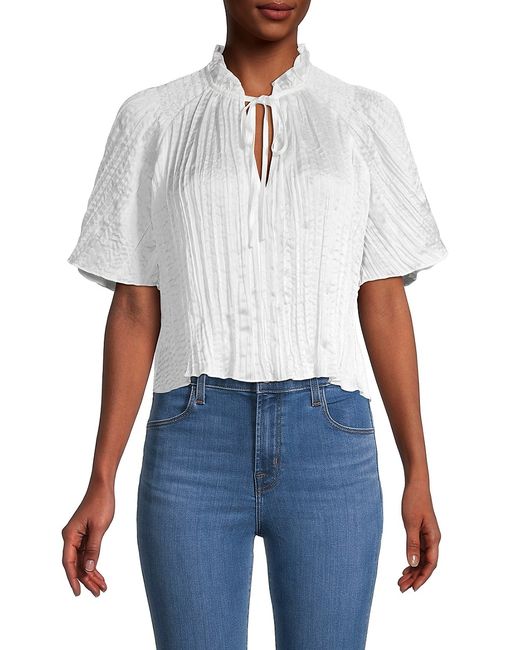 BCBGeneration Cropped Woven Blouse