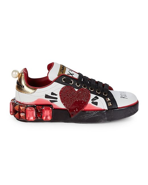 Dolce & Gabbana Portofino Embellished Sneakers 39 9