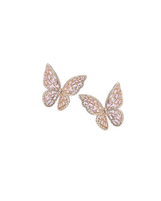 Eye Candy LA Cubic Zirconia Butterfly Drop Earrings