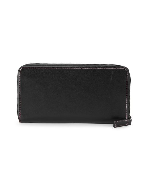 Royce Leather Leather Zip-Around Continental Wallet