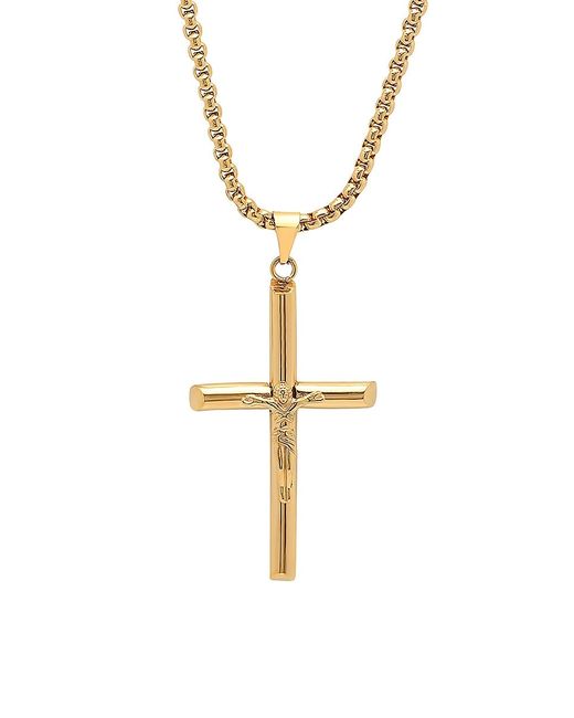 Anthony Jacobs 18K Toned Cross Pendant Necklace