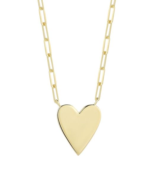 Chloe & Madison 14K Goldplated Sterling Heart Pendant Necklace
