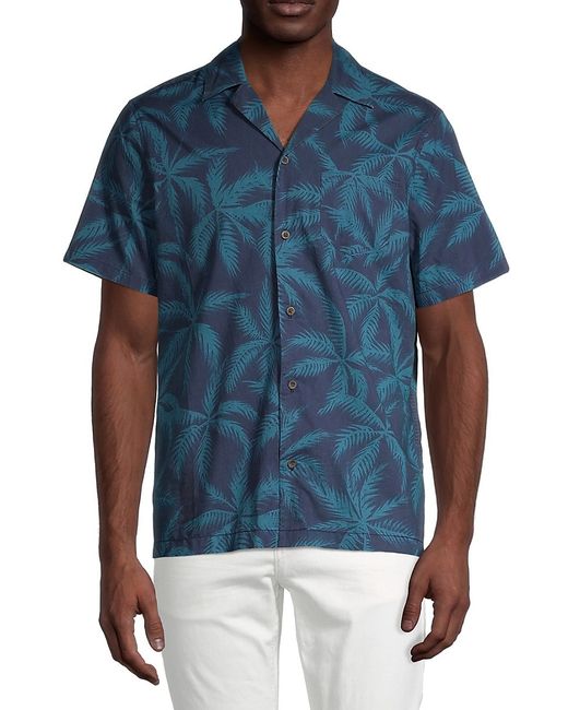 Banks Journal Regular-Fit Palm-Print Camp-Collar Shirt