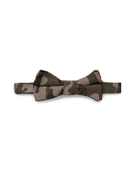 Valentino Camo-Print Silk Bow Tie