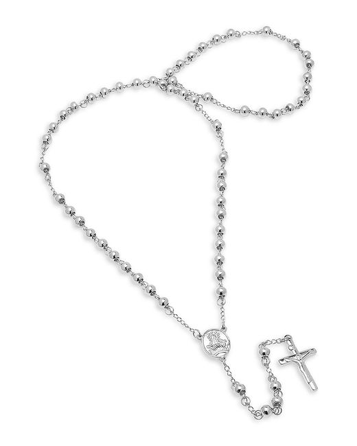 Anthony Jacobs Stainless Steel Rosary Necklace