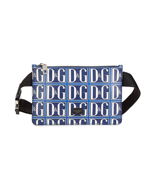 Dolce & Gabbana Logo-Print Leather Belt Bag