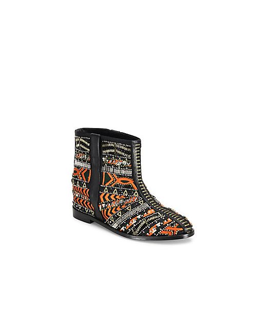 Alice + Olivia Palusa Embroidered Ankle Boots