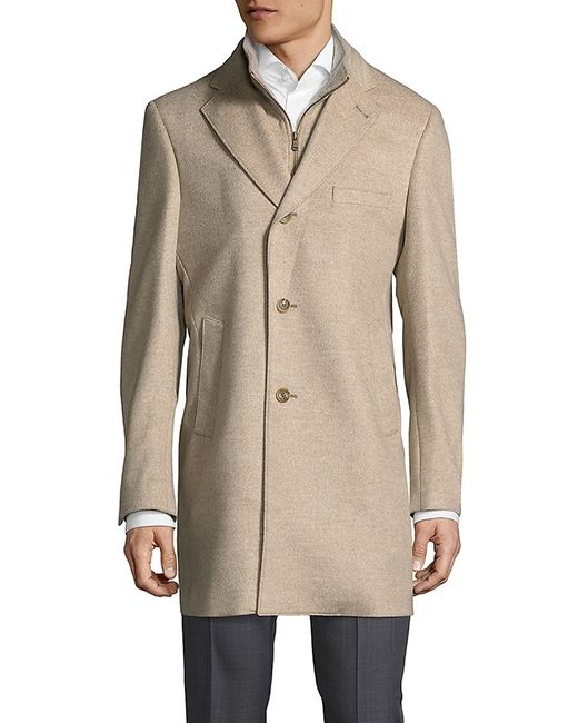Saks Fifth Avenue Made in Italy Cash Wool Car Coat