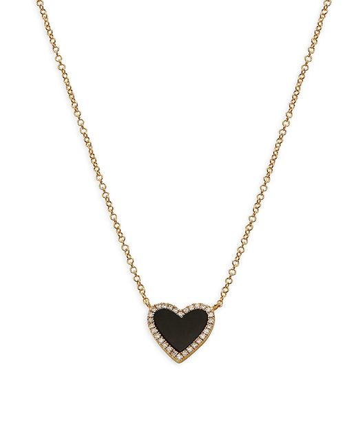 Saks Fifth Avenue 14K Gold Diamond Heart Necklace