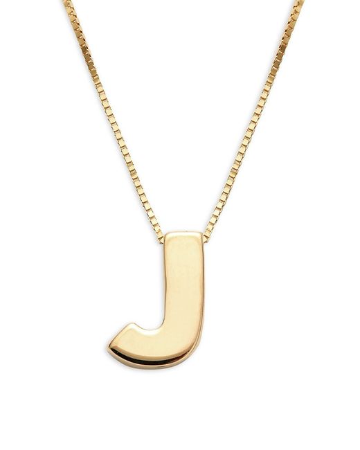 Saks Fifth Avenue Initial 14K Gold Necklace
