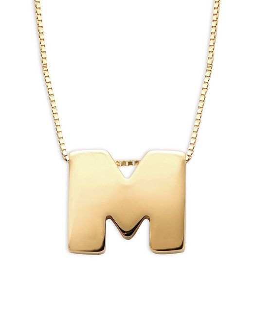 Saks Fifth Avenue Initial 14K Gold Necklace