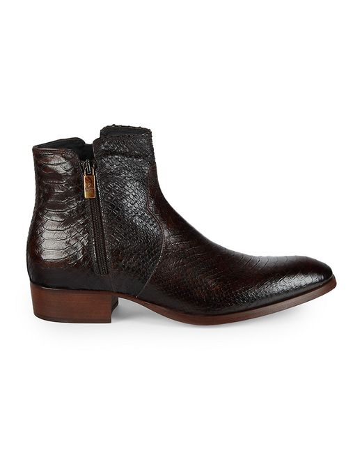 Jo Ghost Embossed Snake-Print Leather Boots