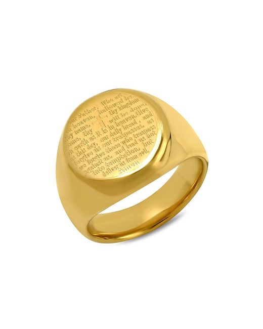 Anthony Jacobs 18K Goldplated Our Father English Prayer Ring