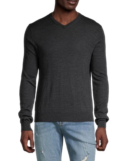 Saks Fifth Avenue V-Neck Merino Wool-Blend Sweater