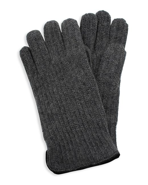 Portolano Suede-Piped Cashmere Gloves