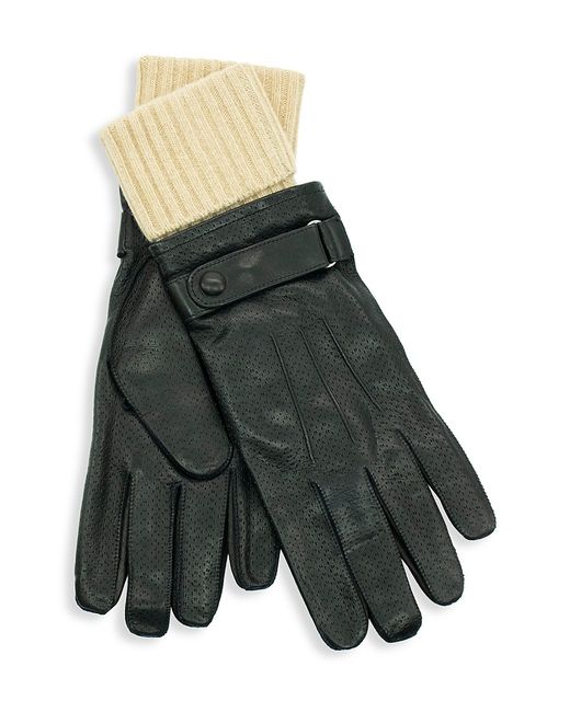Portolano Belted Leather Wool-Blend-Lined Gloves