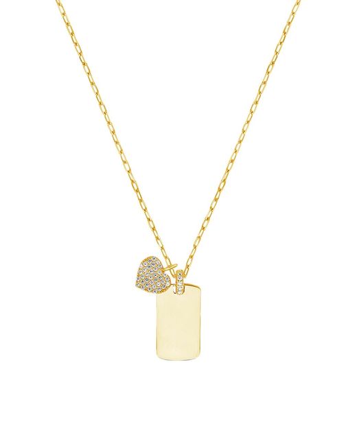 Sterling Forever 14K Goldplated Sterling Cubic Zirconia Pendant Necklace