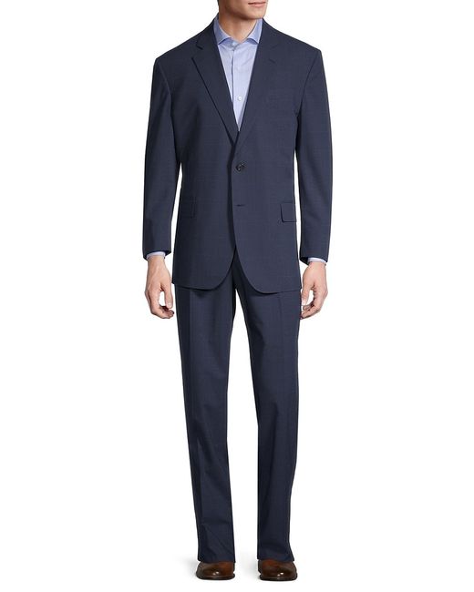 Brooks Brothers Madison-Fit Windowpane Plaid Wool-Blend Suit