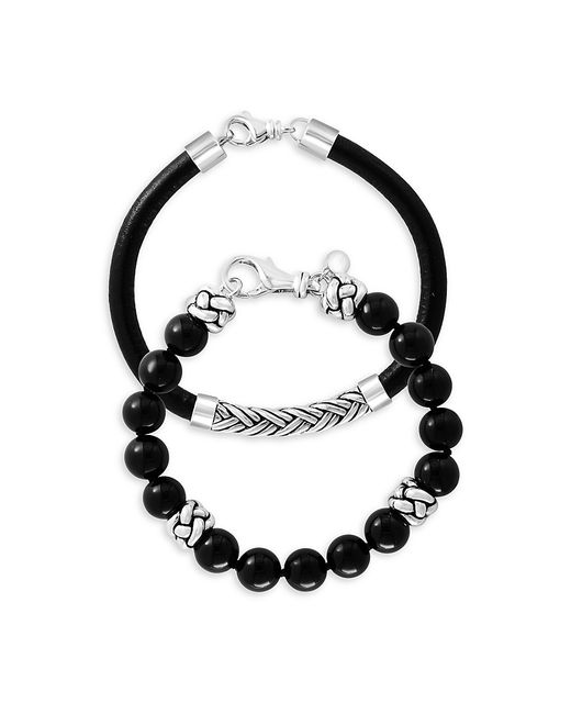 Effy 2-Piece Sterling Onyx Bracelet Set