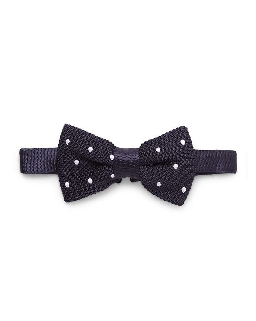 Alfred Dunhill Polka Dot Mulberry Silk Pre-Tied Bow Tie