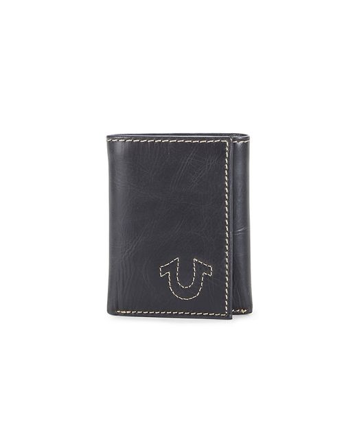 True Religion Tri-Fold Leather Wallet