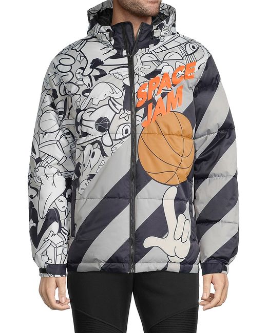 Members Only Space Jam Graphic Puffer Jacket