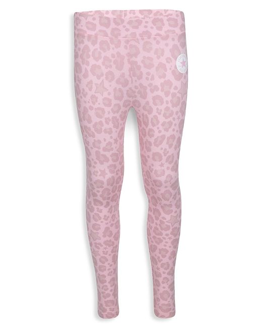 Converse Little Girls Leopard-Print Leggings