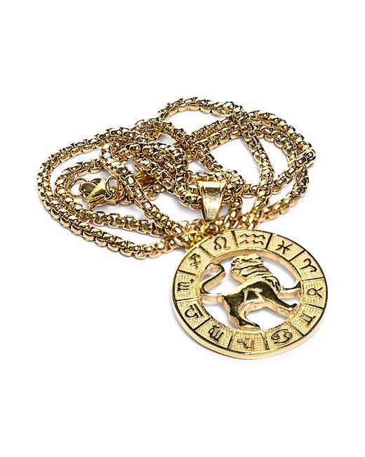 Jean Claude Goldplated Stainless Steel Zodiac Pendant Necklace