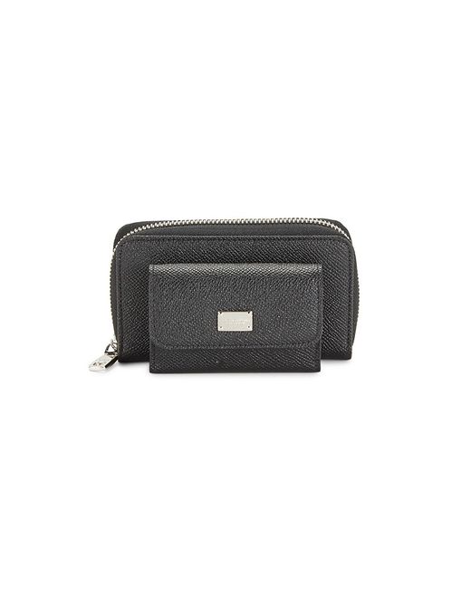 Dolce & Gabbana Leather Zip-Around Continental Wallet