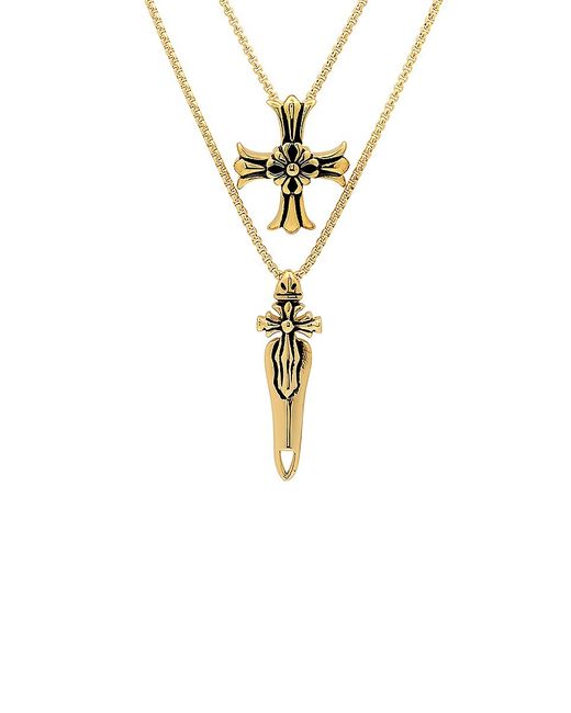 Anthony Jacobs 18K Goldplated Stainless Steel Pendant Necklace