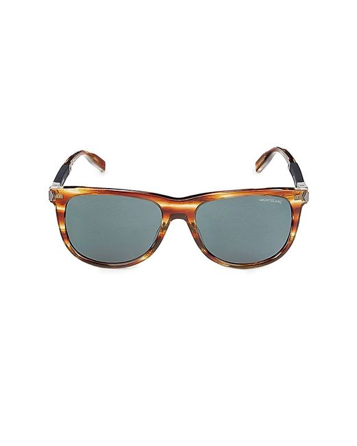 Montblanc 57MM Round Sunglasses