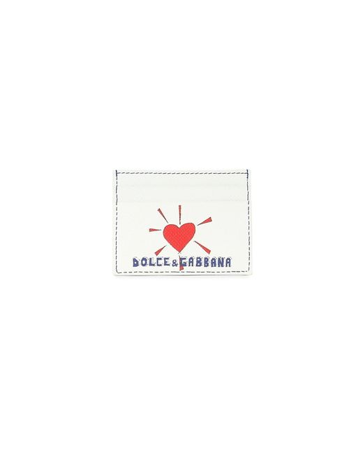 Dolce & Gabbana Appliqué Graphic Leather Cardholder