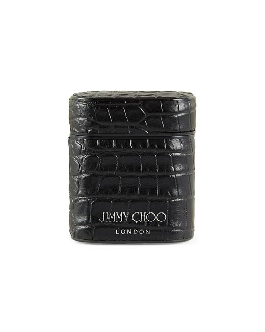 Jimmy Choo Croc-Embossed Textured Leather Airpods Case Cover