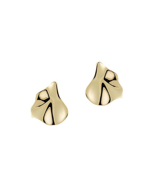 Chloe & Madison 14K Goldplated Sterling Wave Stud Earrings