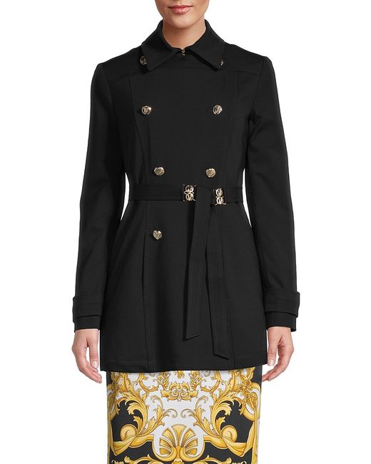 Versace Jeans Double-Breasted Belted Wool Coat 46 10