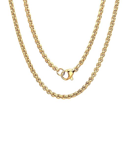 Anthony Jacobs 18K Plated Stainless Steel Box Chain Necklace
