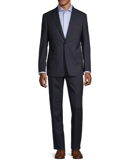 Armani Collezioni Regular-Fit Striped Virgin Wool Cashmere-Blend Suit 56 46 R