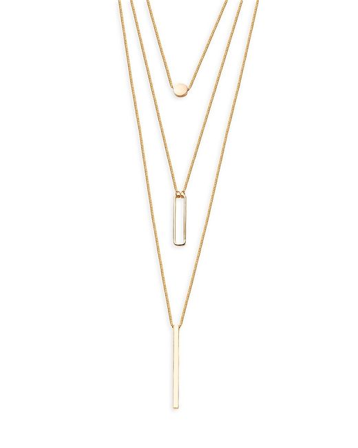 Sterling Forever 14K Goldplated Sterling Layered Pendant Necklace