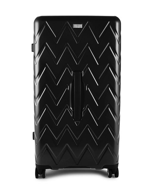 Valentino Bags by Mario Valentino Clark 26-Inch Chevron-Texture Hard-Sided Spinner Suitcase