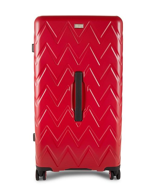 Valentino Bags by Mario Valentino Clark 26-Inch Chevron-Texture Hard-Sided Spinner Suitcase