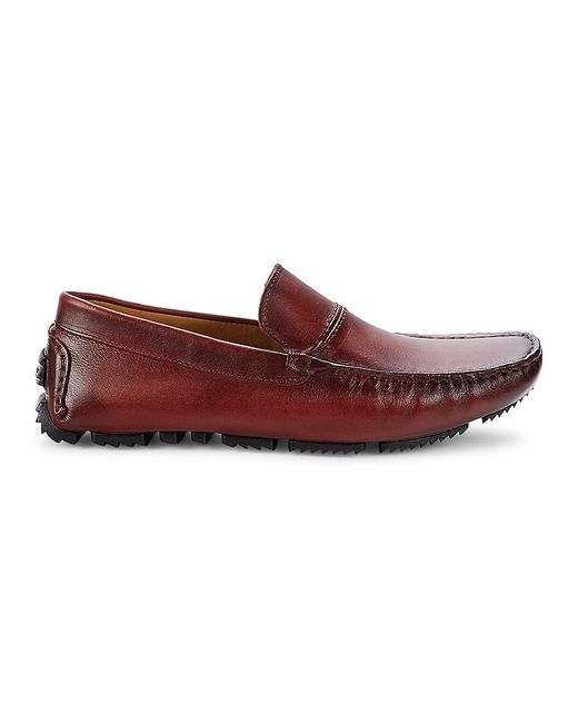 Massimo Matteo Leather Driving Loafers