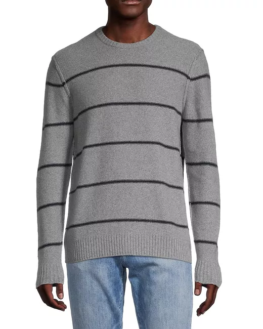 Joe's Jeans Heathered Striped Cashmere Wool Sweater