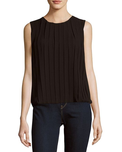 Calvin Klein Collection Solid Box-Pleat Top