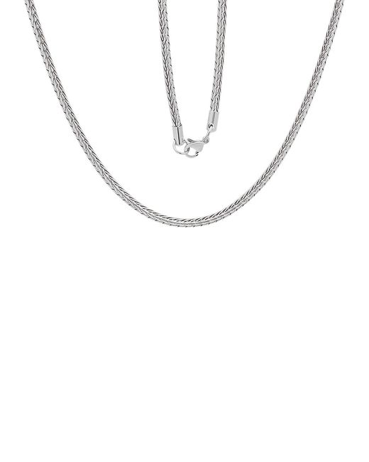 Anthony Jacobs Stainless Steel Wheat Chain Necklace/24