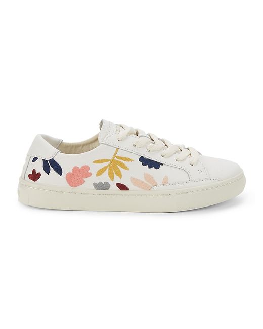 Soludos Fallen Leaves Embroidered Leather Sneakers
