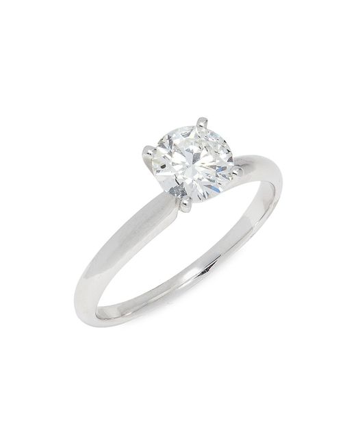 Saks Fifth Avenue 14K 1 TCW Diamond Engagement Ring